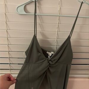 Olive Green Spaghetti Strap Top